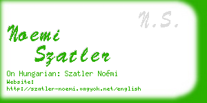 noemi szatler business card